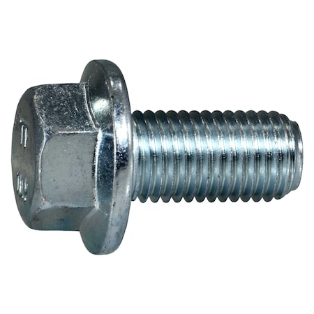 Midwest Fastener Class 10.9, M10-1.25 Flange Bolt, Zinc Plated Steel, 20 mm L, 6 PK 75721